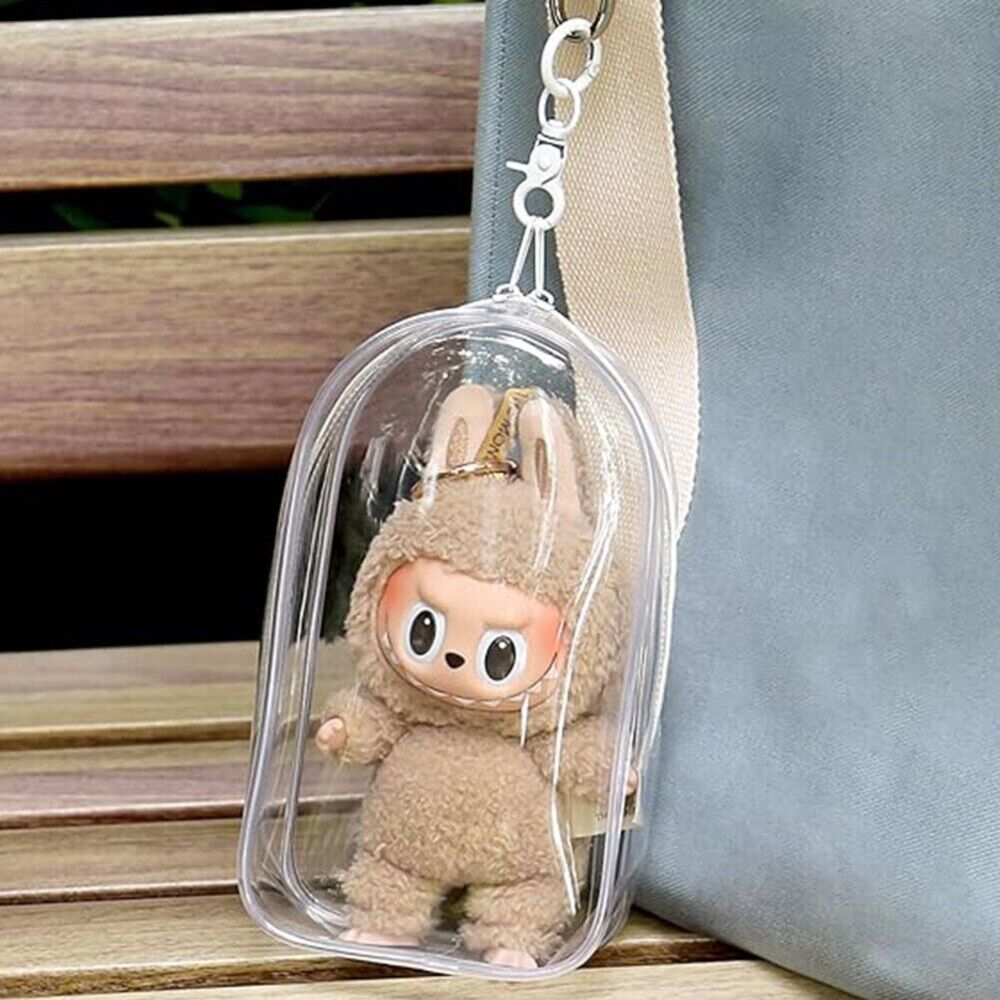 Transparent POUCH BAG CASE for Macaron & Big Into Energy Standing Labubu -